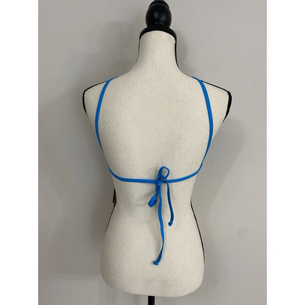 SKIMS Signature Swim High Neck Top Turquoise NWT Size S Small